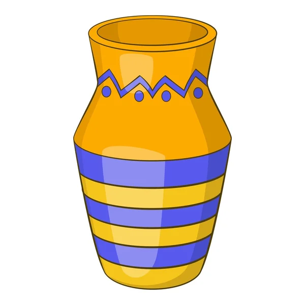 Icono de jarrón egipcio, estilo de dibujos animados — Archivo Imágenes Vectoriales