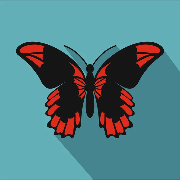 Икона бабочки, плоский стиль — стоковый вектор