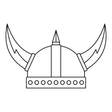 Viking kask simgesi, anahat stili