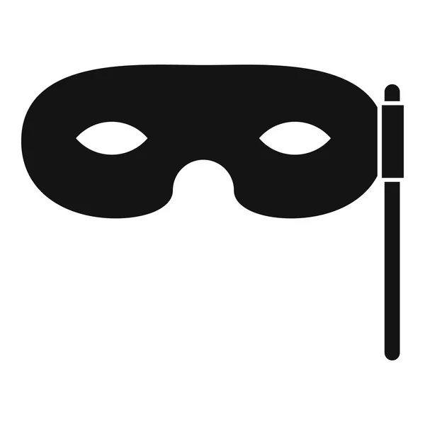 Carnaval masker pictogram, eenvoudige stijl — Stockvector