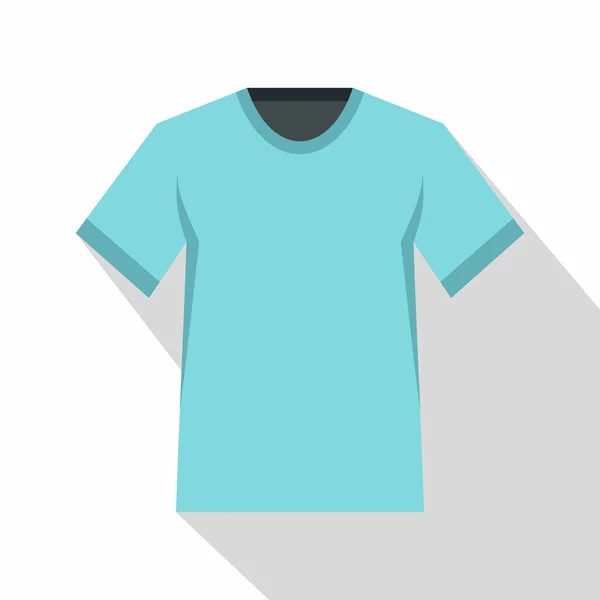 Mannen tennis t-shirt pictogram, vlakke stijl — Stockvector