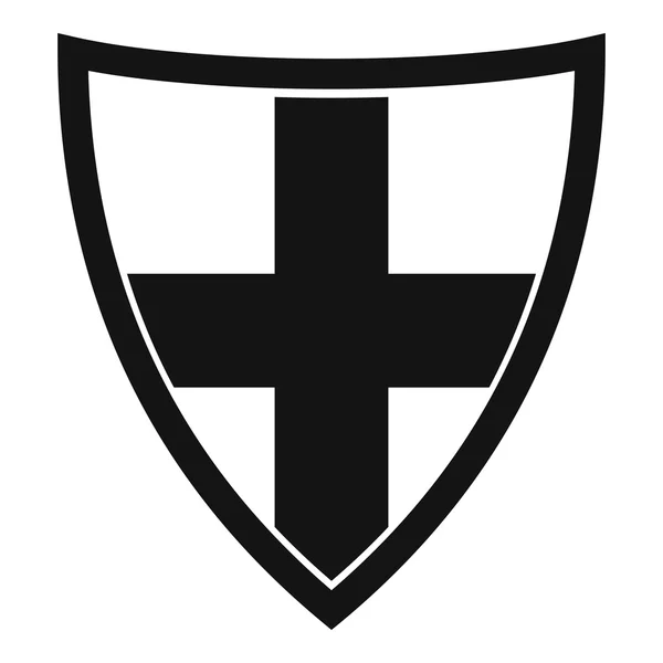 Escudo para icono de protección, estilo simple — Vector de stock