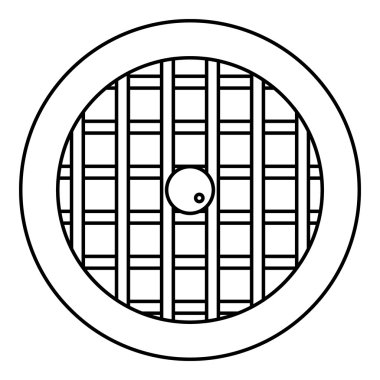 Kafes üst simge, anahat stili ile pasta
