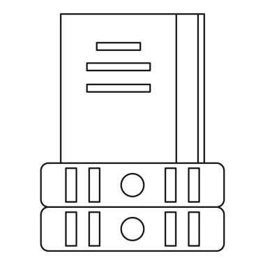 Üç kitap simgesi, anahat stili