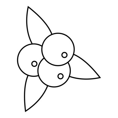 Kızılcık simgesi, anahat stili