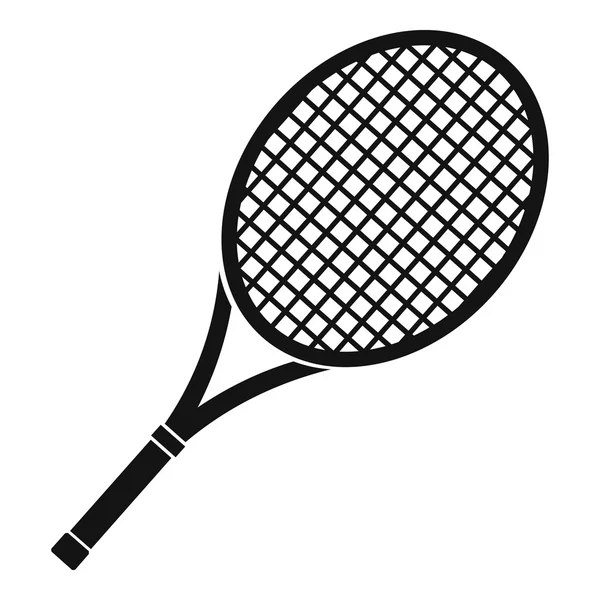 テニス ラケット アイコン、シンプルなスタイル — ストックベクタ