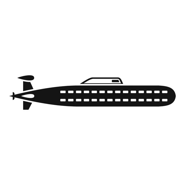 Иконка подводной лодки, простой стиль — стоковый вектор