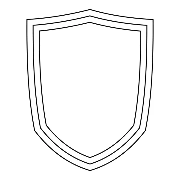 Icono de escudo militar, estilo de esquema — Vector de stock