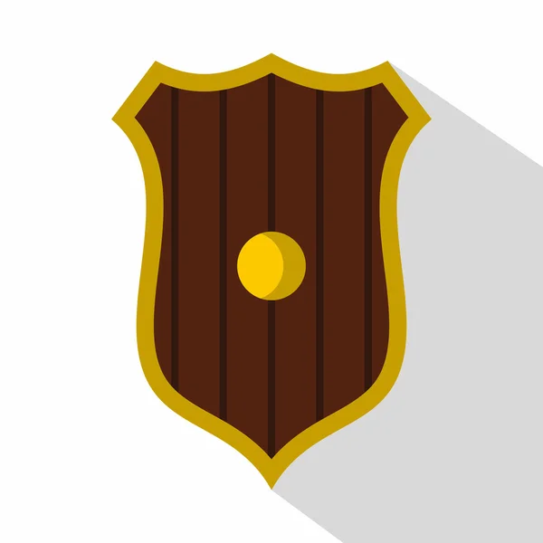 Icono de escudo protector, estilo plano — Vector de stock