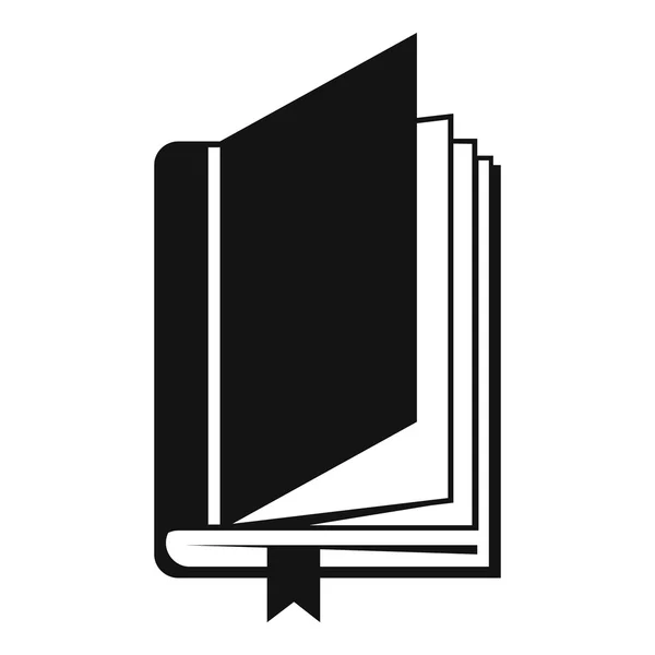 Libro con icono de marcador, estilo simple — Vector de stock