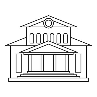 Tiyatro binası simgesi, özet biçimi