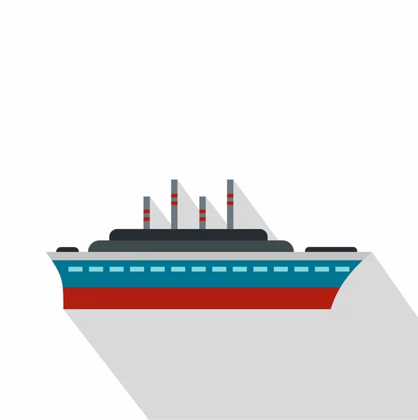 Icono del barco, estilo plano — Vector de stock