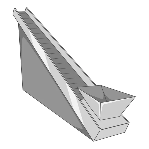 Ikone der Fördermaschine, grau, monochrom — Stockvektor