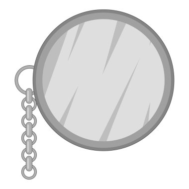 Monokl simge, gri tek renkli stil