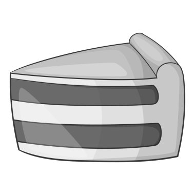 Lezzetli dondurma simge, gri tek renkli stil