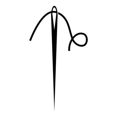 İş parçacığı simgesi, basit tarzı iğne