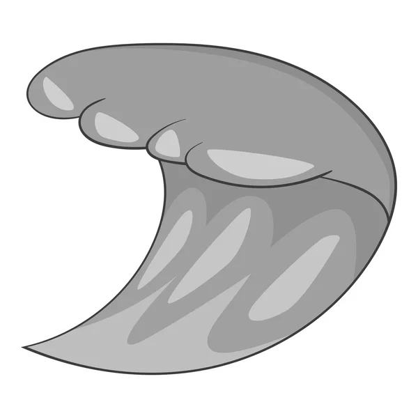 바다 웨이브 아이콘, 회색 단색 스타일 — 스톡 벡터