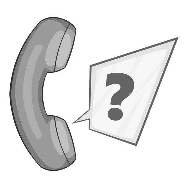 Handset icon, gray monochrome style — Stock Vector