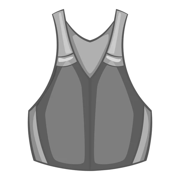 Chaleco salvavidas icono, gris estilo monocromo — Archivo Imágenes Vectoriales