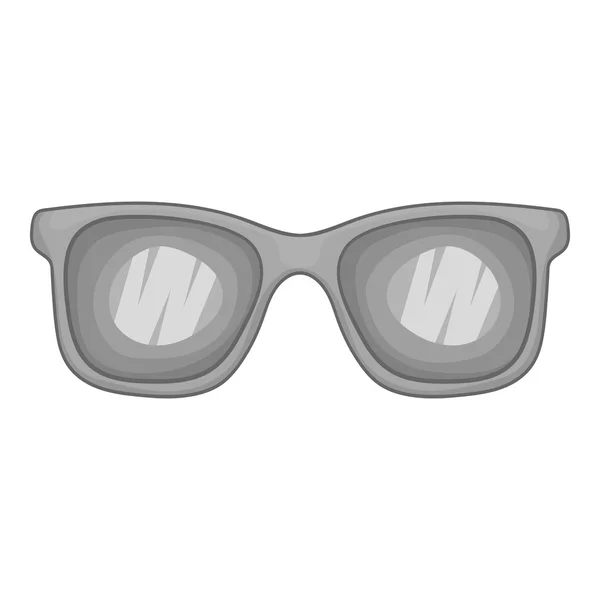 안경 아이콘, 회색 단색 스타일 — 스톡 벡터