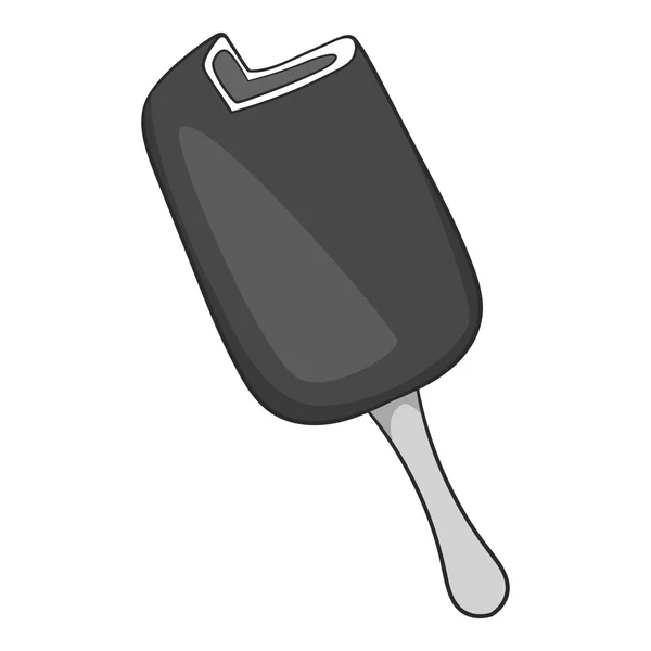 Ice cream monochromatický styl ikon, šedá — Stockový vektor