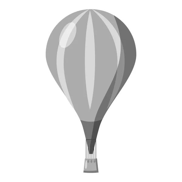 Air balloon icon, gray monochrome style
