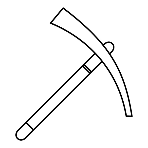 Schoffel pictogram, Kaderstijl — Stockvector