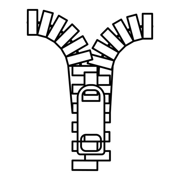 Rits pictogram, omtrek stijl — Stockvector