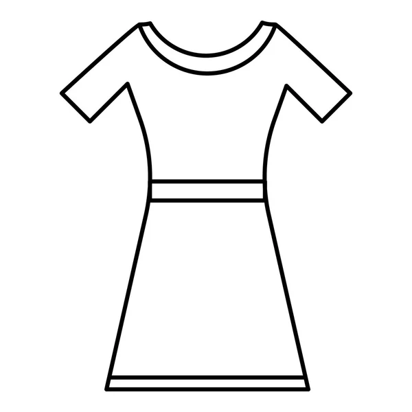 Sukienka ikona, styl konturu — Wektor stockowy