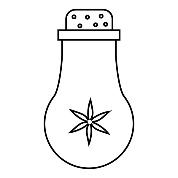 Zout kelder pictogram, Kaderstijl — Stockvector