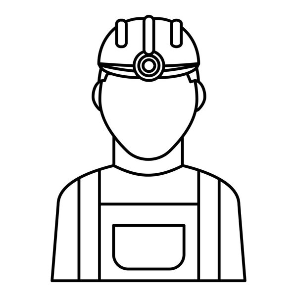 Miner icon, outline style