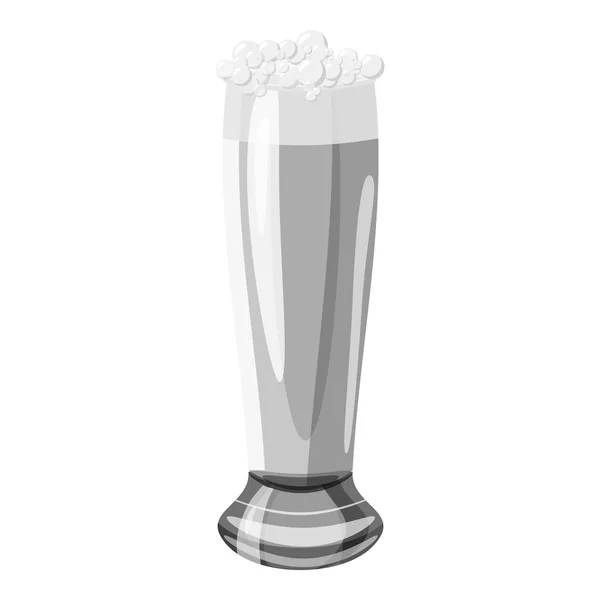 Glass 啤酒图标，灰色单色样式 — 图库矢量图片