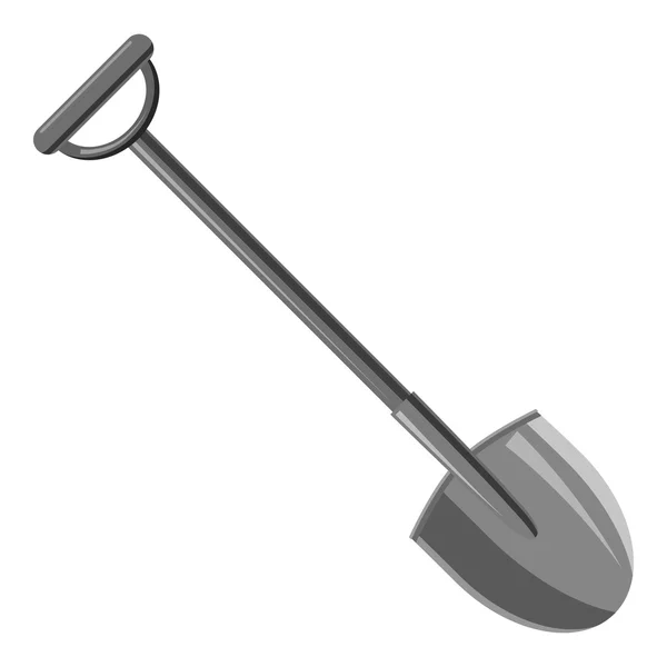 Icono de pala, estilo monocromo gris — Vector de stock