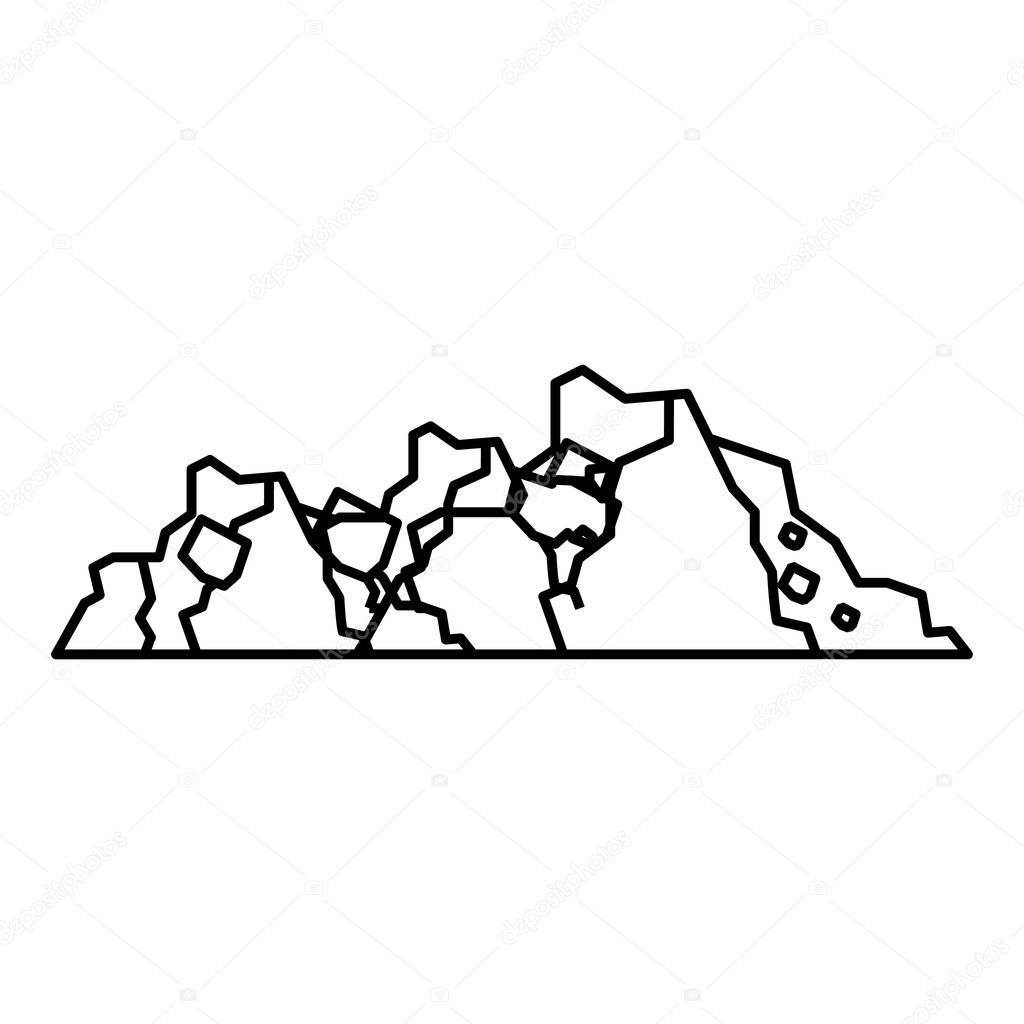 Ground icon. Outline illustration of ground vector icon for web