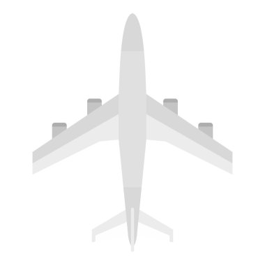 Uçak simgesi, düz stil