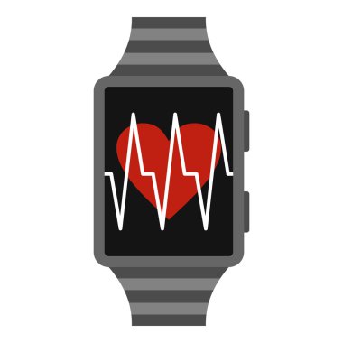 Pedometre simgesi, düz stil