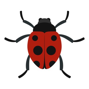 Uğur böceği simgesi, düz stil