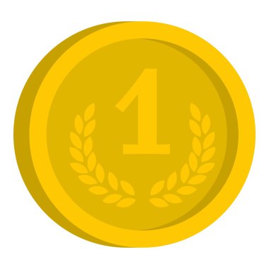 Sikke simge, düz stil