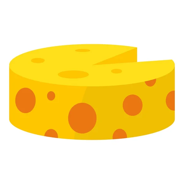 Icono de queso, estilo de dibujos animados — Vector de stock