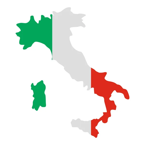 Italy map icon, flat style — Stock Vector