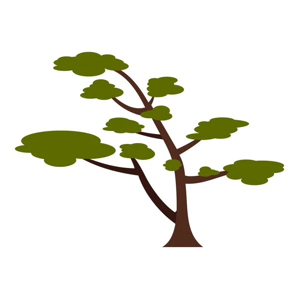 Strom s korunou ikonou, plochý — Stockový vektor