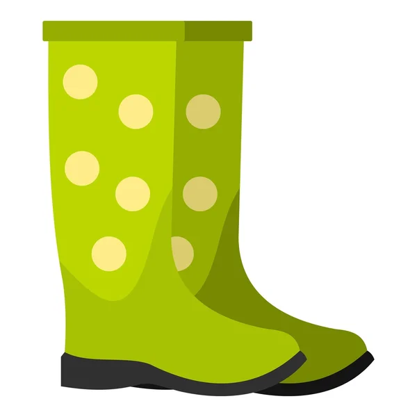 Rubber boots icon, flat style — Stock Vector