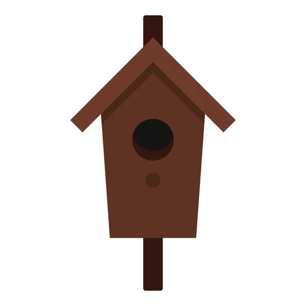 Birdhouse icon, flat style — Stock Vector