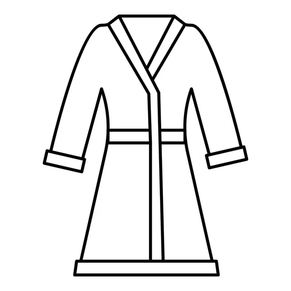 Bathrobe icon, outline style — Stock Vector