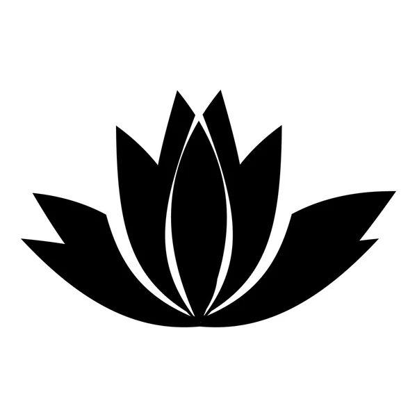 Icono de flor de loto, estilo simple — Vector de stock