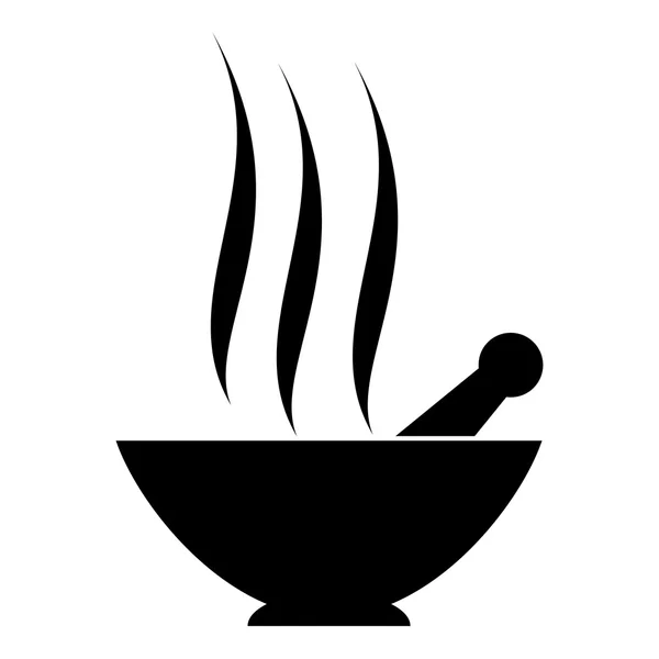Arcilla en taza para el icono del Spa, estilo simple — Vector de stock