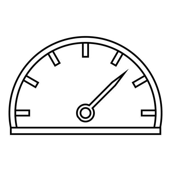 Speedometer icon, outline style — Stock Vector
