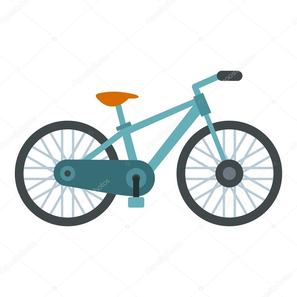 Bicycle icon, flat style