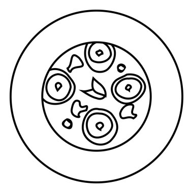 Pizza simgesi, anahat stili