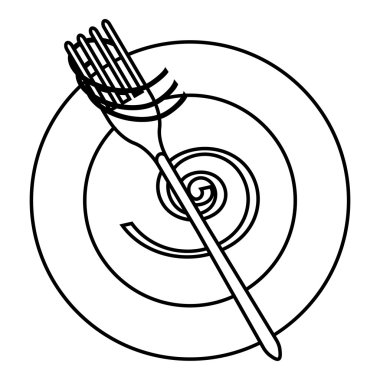 Spagetti simgesi, anahat stili